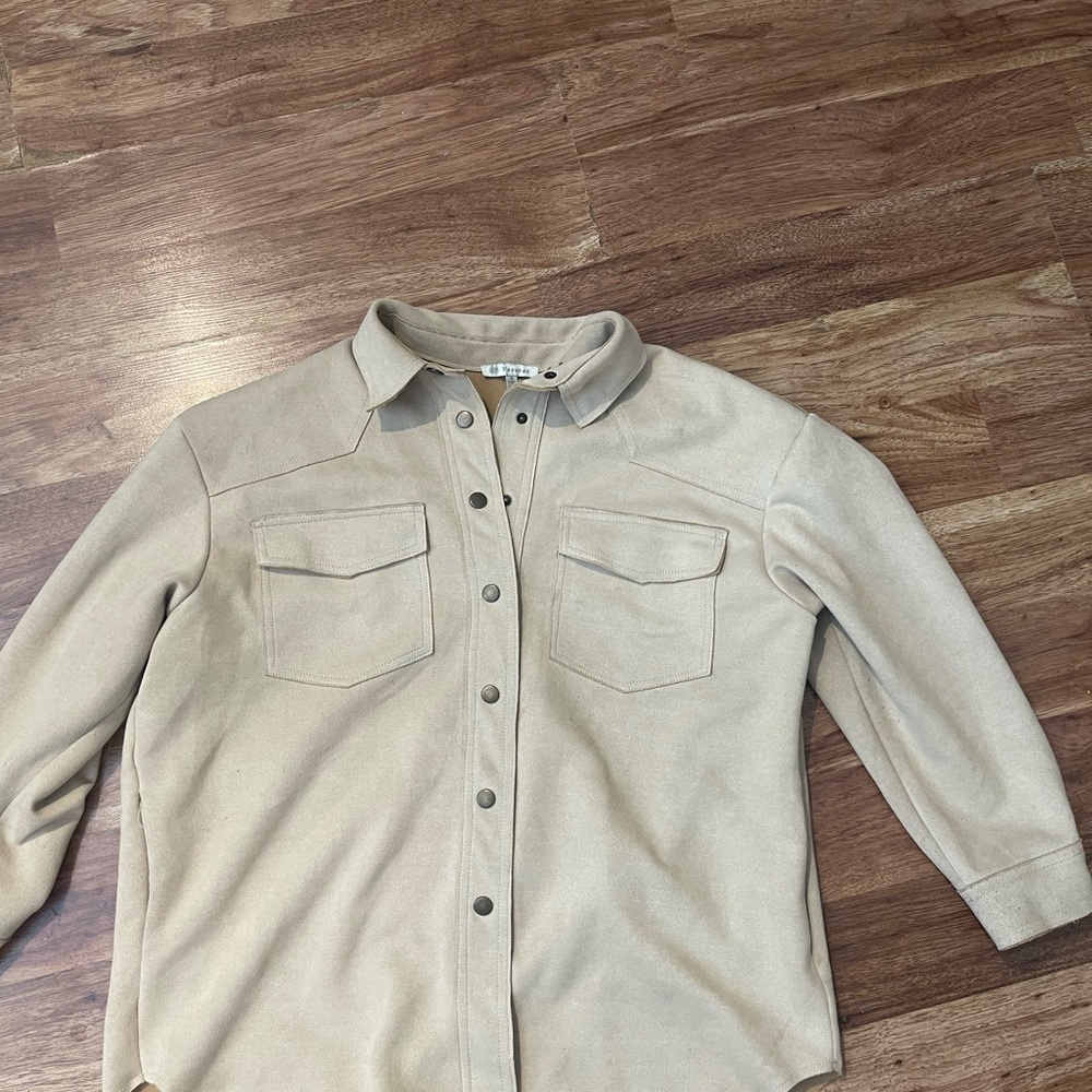 Tan Button-Up Shirt